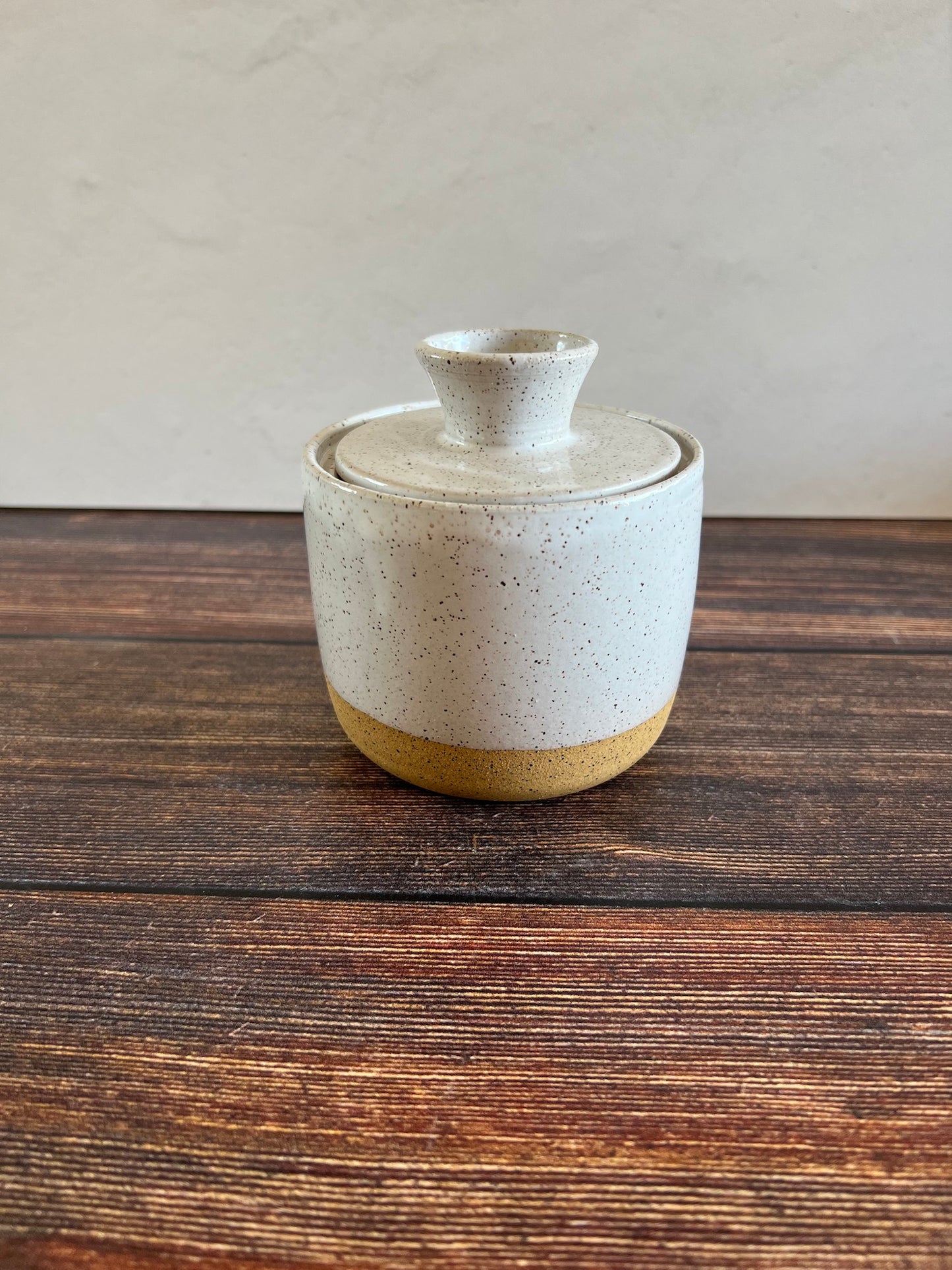 Small White Lidded Jar #1