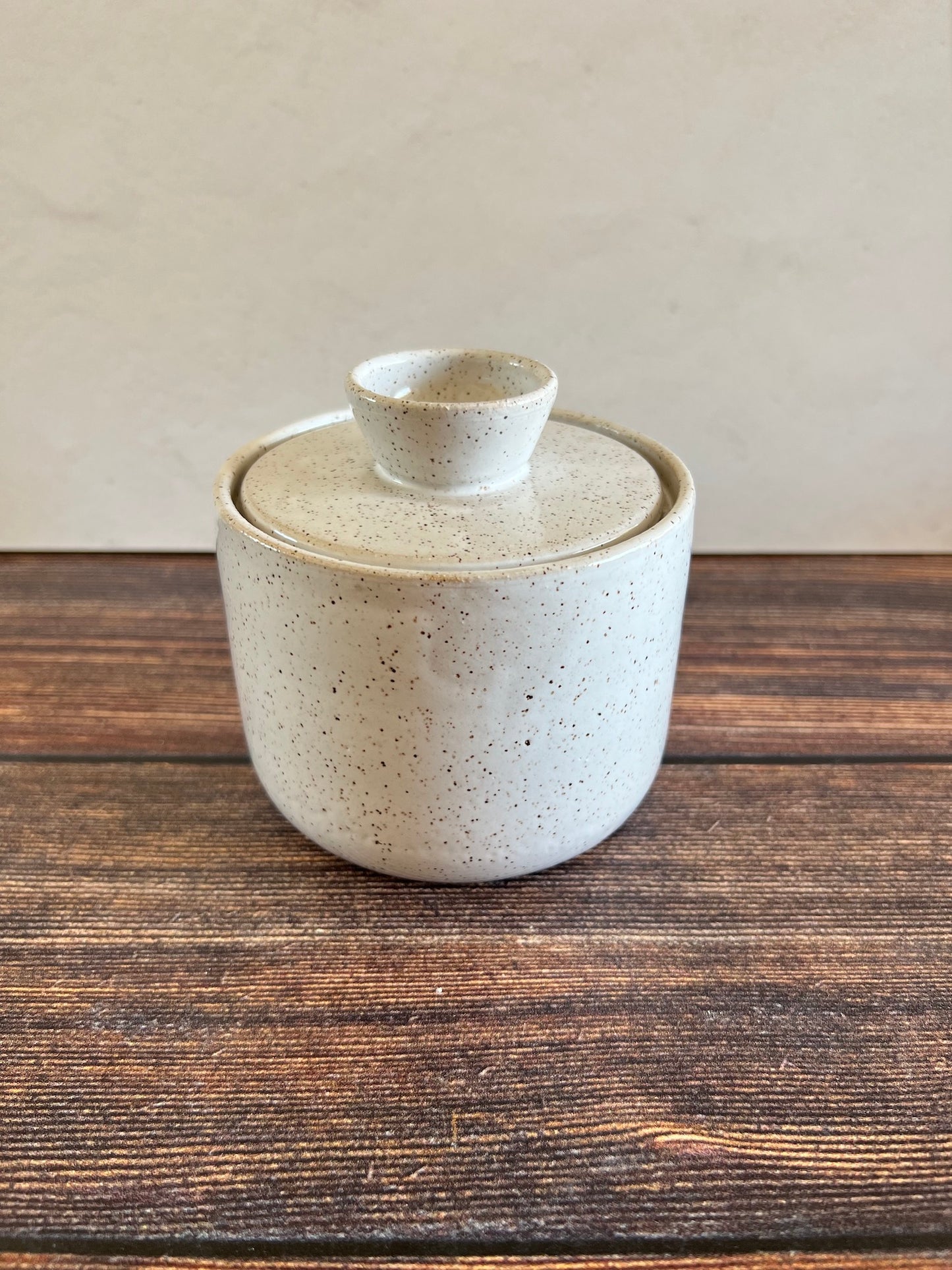 Small White Lidded Jar #3