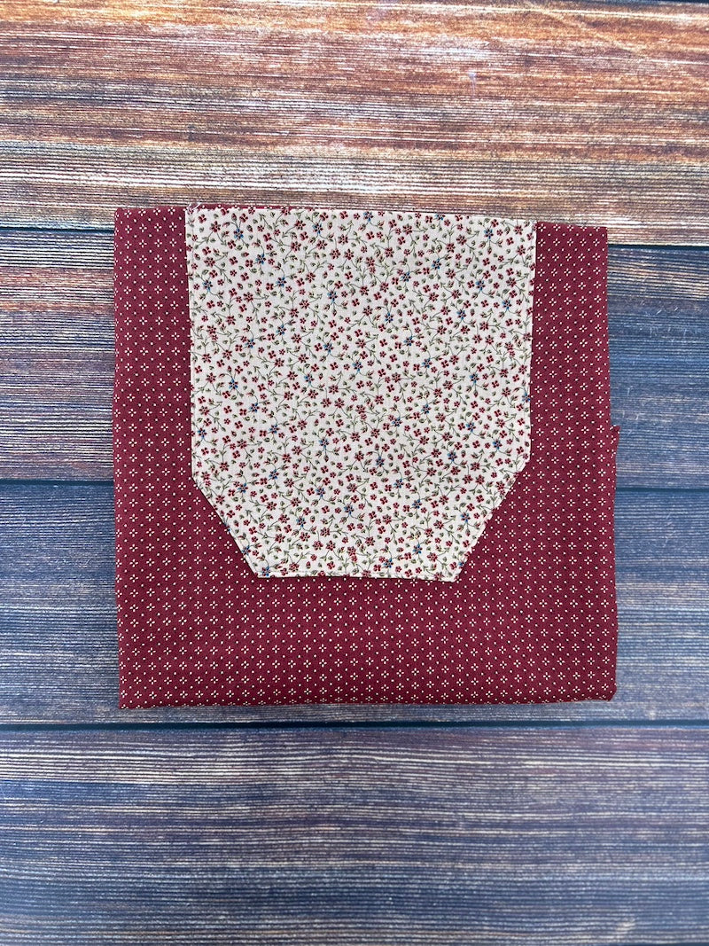 Maroon & Cream Flower Apron