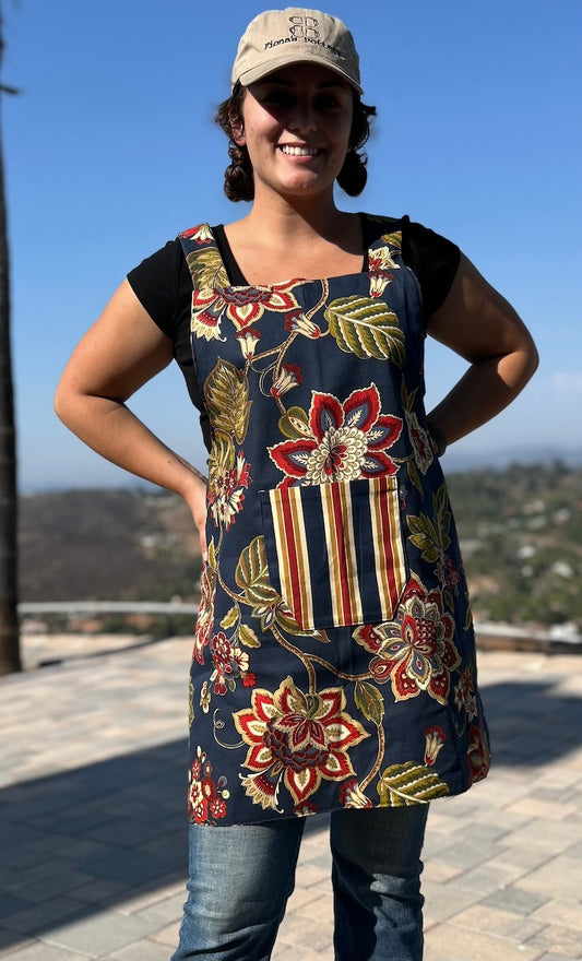 Flowers & Stripes Apron